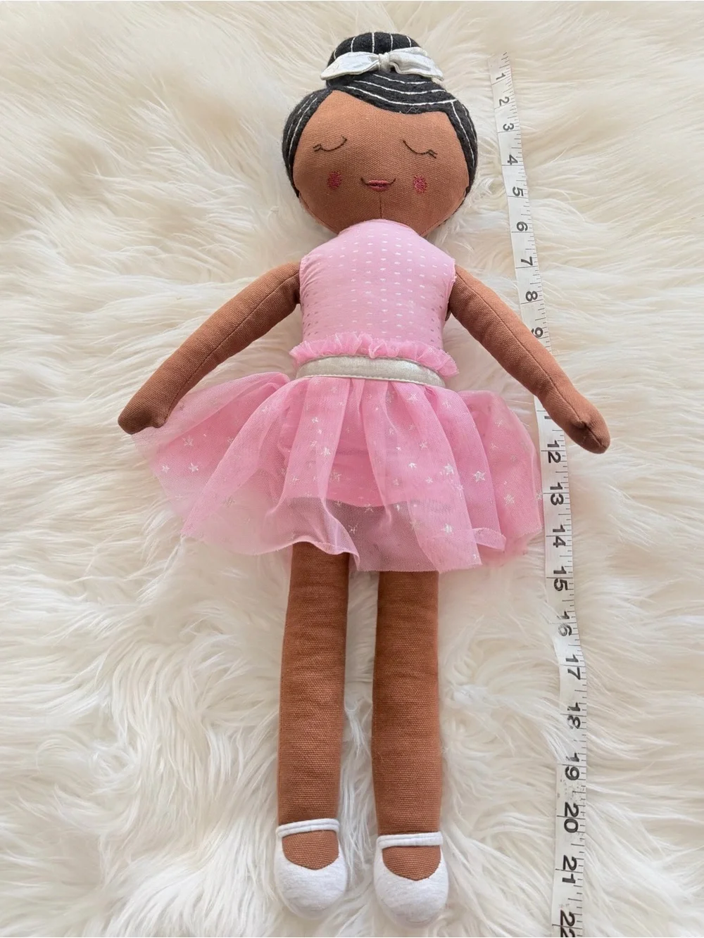 Pillowfort Pink Tulle Ballerina Doll with White Shoes